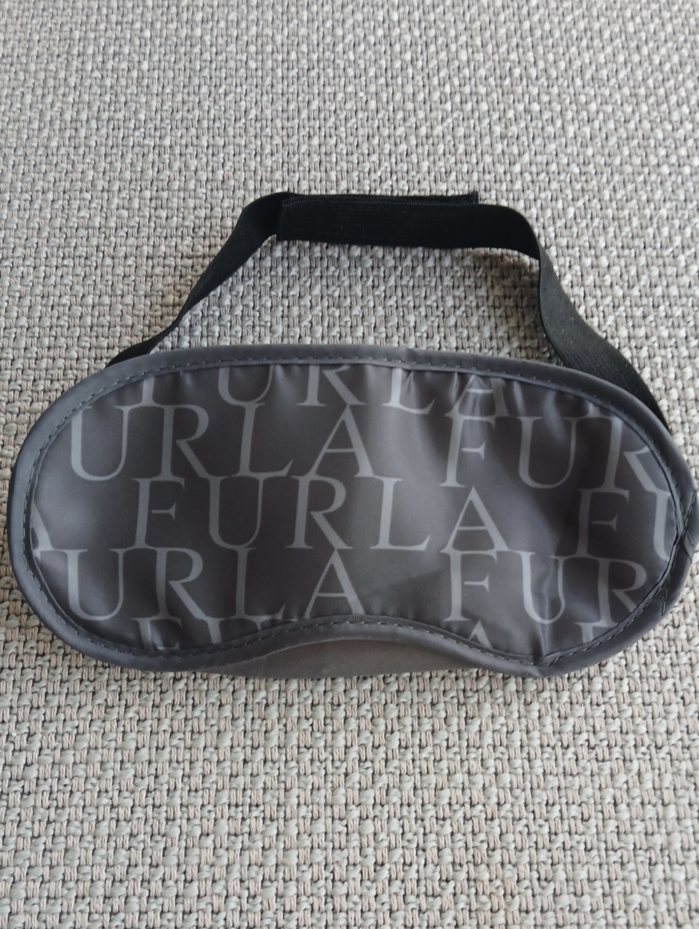 Furla Black Logo Sleep Mask